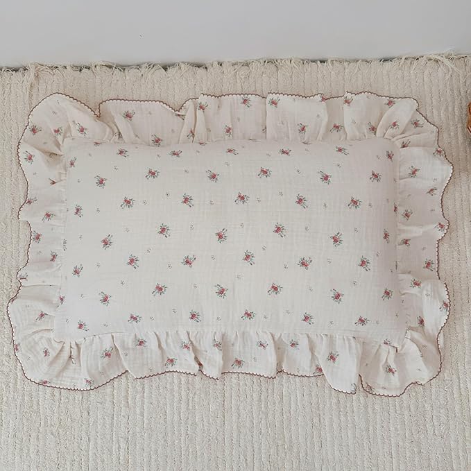 BuLuTu Toddler Pillowcase Cotton Muslin Kids Pillow Cases by BuLuTu