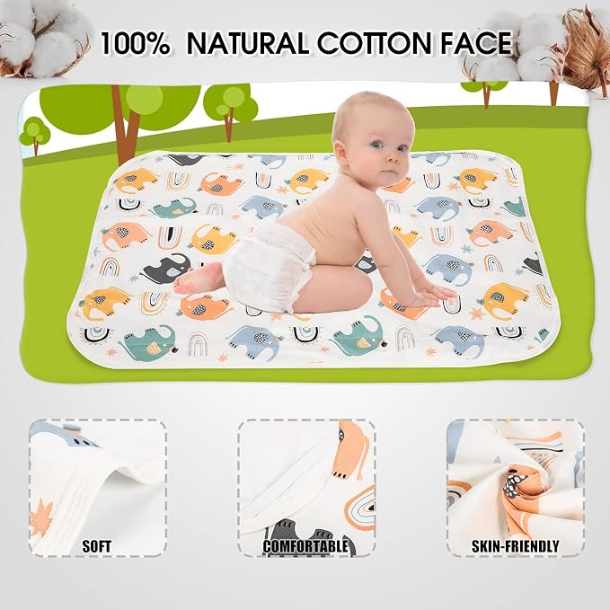 Baby Diaper Changing Pad, 21 5/8" x 31.5" Waterproof Changing Pad Liners - Image 2