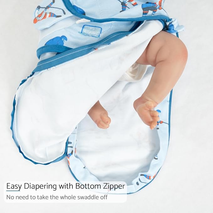 LollyBanks Baby Swaddle, 100% Organic Cotton Newborn Boy Swaddle Sack 3-6 Months - Image 5