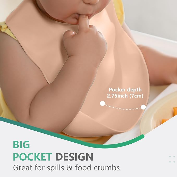 Cuddle Campus Set of 3 Silicone Bibs - Image 4