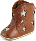 MK MATT KEELY Leather Western Boots Cowboy Bootie Soft Sole Non-Slip Crib Shoes by MKMATTKEELY