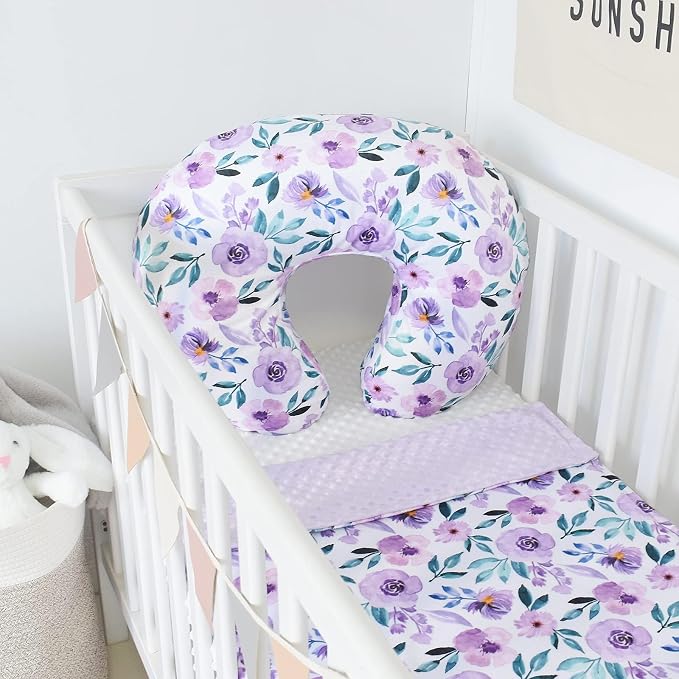 iEvolve Minky Nursing Pillow Cover Breast Feeding Pillow Cover Slipcover U Shape - Image 4