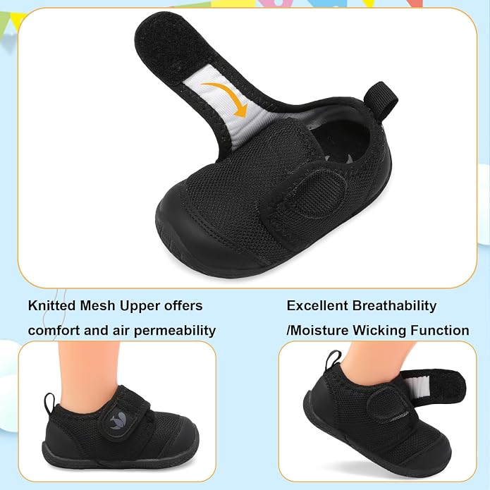FEETCITY Baby First Walking Shoes Boys Girls Infant Sneakers Crib Shoes - Image 2