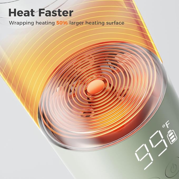 BOLOLO Portable Bottle Warmer for Travel, Super Fast Charging, Instant - Image 3
