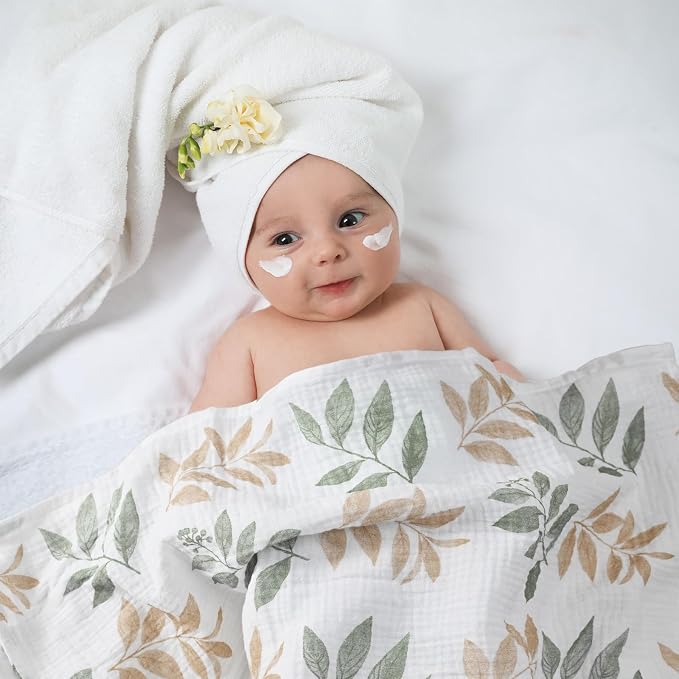 Muslin Receiving Blankets, Neutral Blanket Swaddling - Image 4
