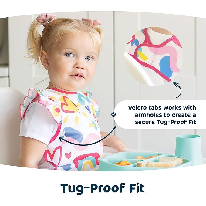 Tiny Twinkle Short Sleeve Apron Baby & Toddler Bib - Image 4
