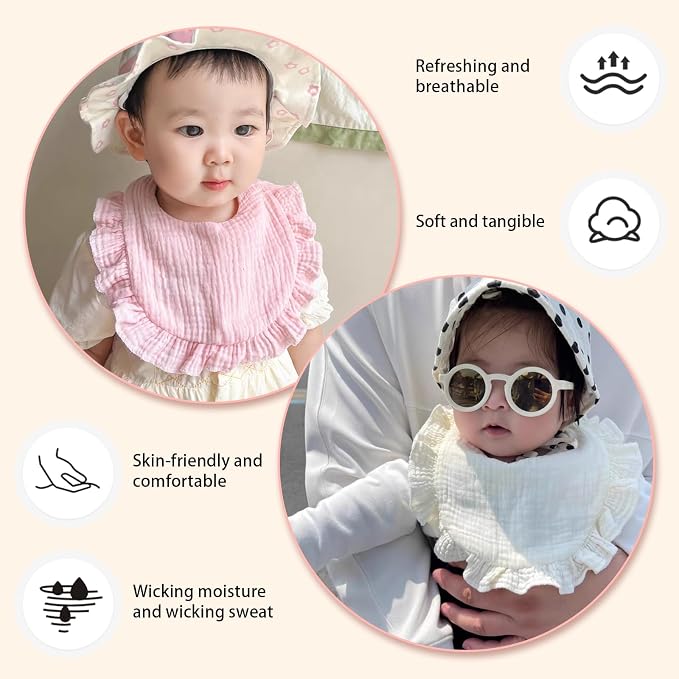 Baby Bibs Muslin Drool Teething Drooling Bibs - Image 4