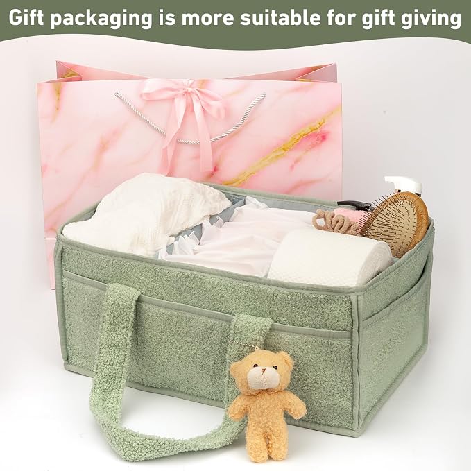 Diaper caddy, and baby essentials. Versatile as a changing table organizer or - Image 4