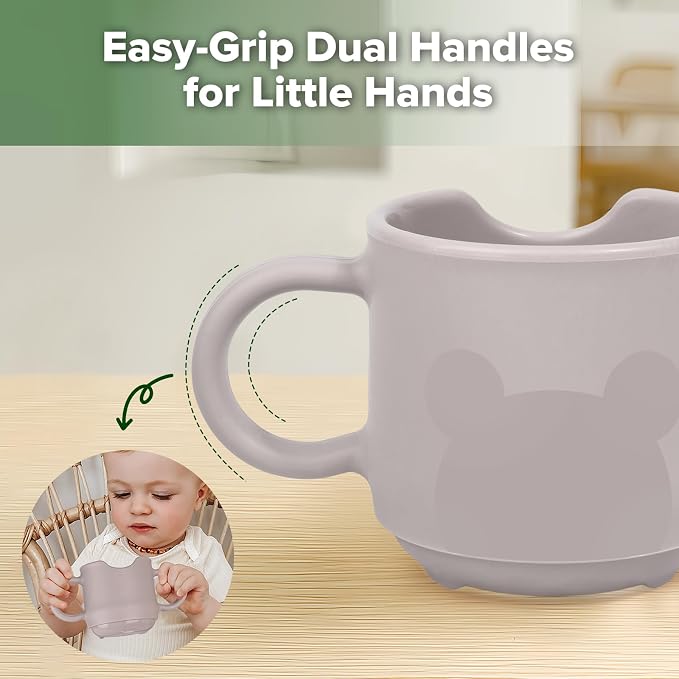 haakaa Silicone Toddler Cups, BPA Free Drop-Proof Training Open Cups - Image 6