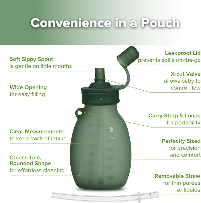 haakaa Silicone Hippo Pouch – Reusable Pouches - Image 4