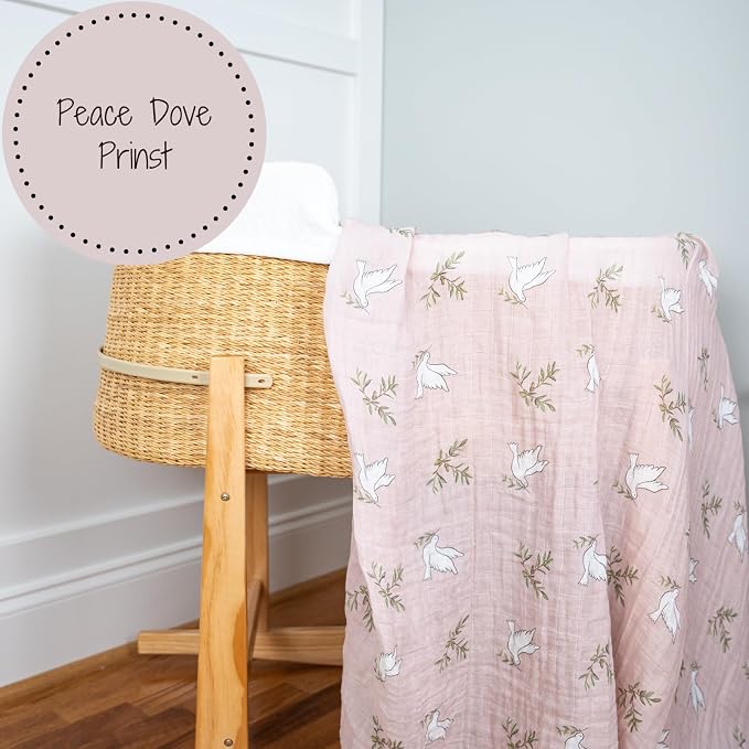 LollyBanks Baby Blanket, 100% Cotton Muslin Swaddle, Soft 47 x 47 Inches - Image 5
