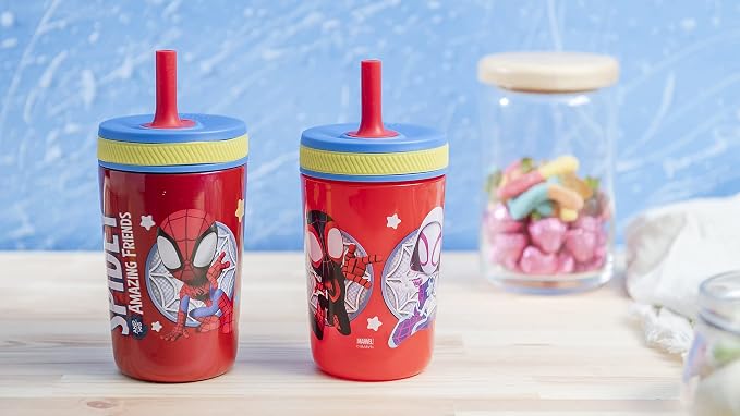 Zak Designs Spidey and His Amazing Friends Kelso Tumbler Set, Leak-Proof - Image 14