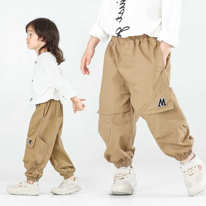 MINI PANDA Toddler Pants Boys& Girls, Relaxed Stretch Twill Toddler Casual Pants - Image 3