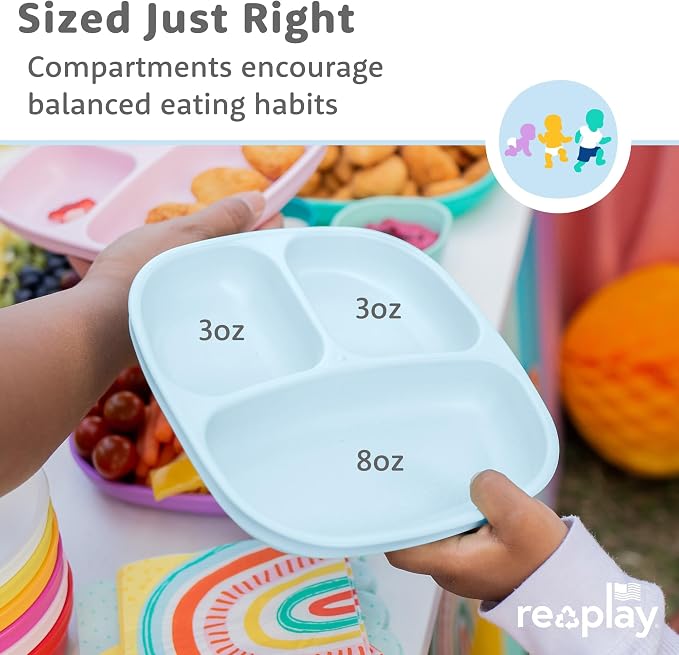 Re-Play Toddler Plates with Dividers - Image 8