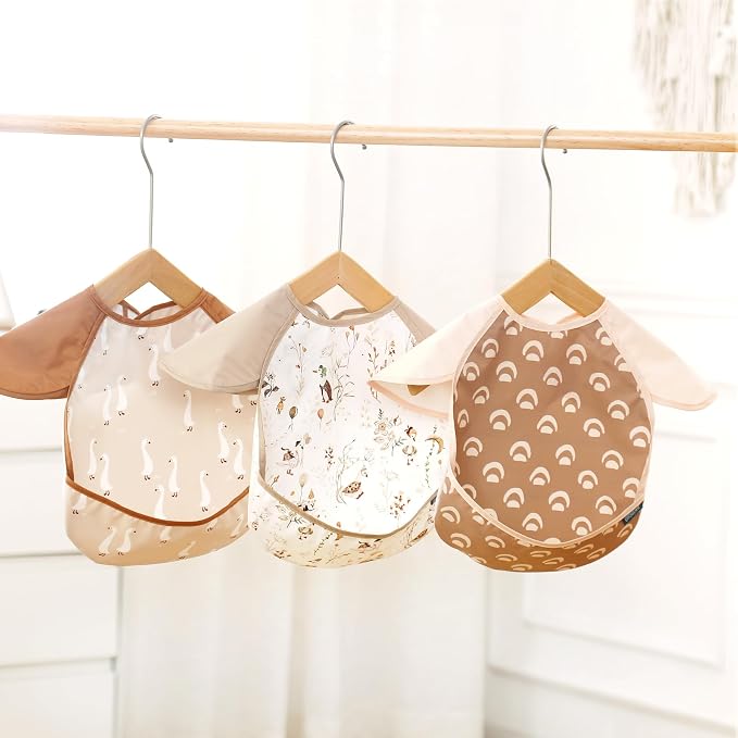 GRSSDER 3-pack Mess Proof Baby Feeding Bibs - Image 8