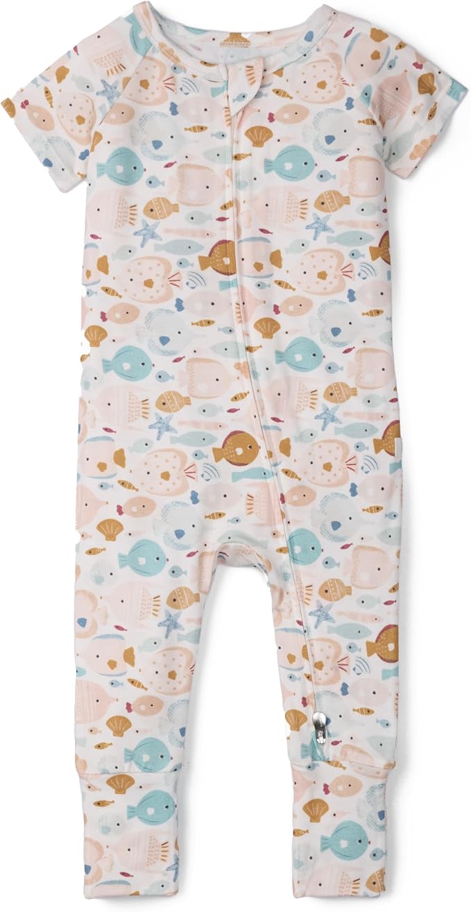 Loulou Lollipop Tencel Lyocell Short Sleeve Zipped Romper by LoulouLollipop