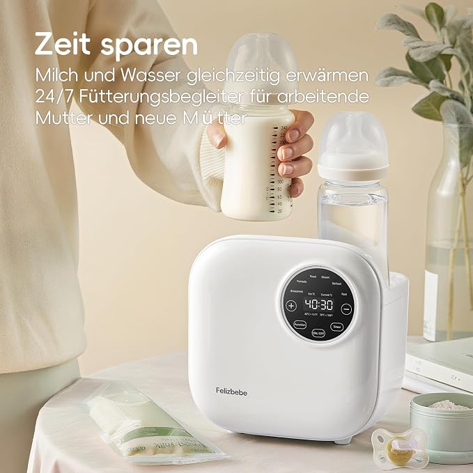 Baby Bottle Warmer, Felizbebe 10-in-1 Double Bottle Warmer - Image 7