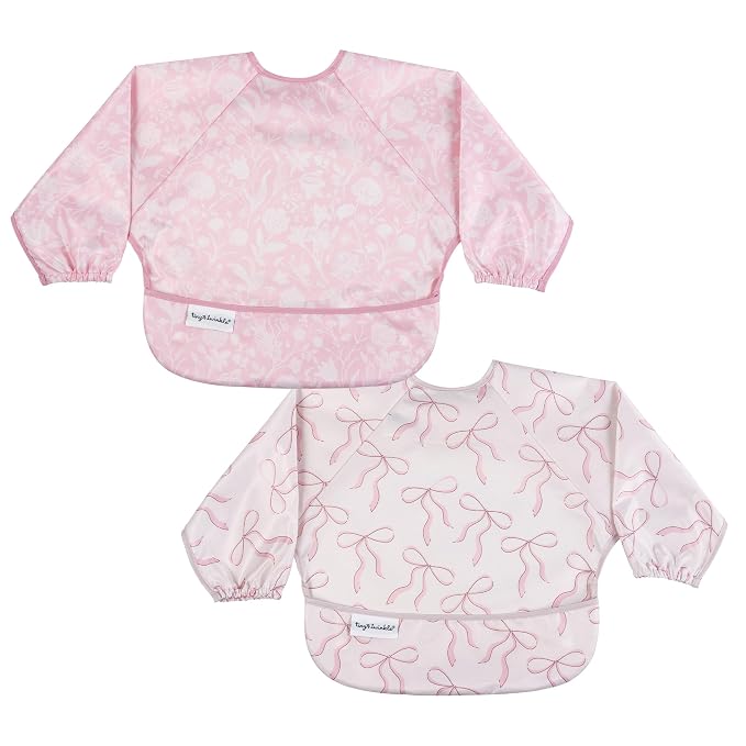 Tiny Twinkle Long Sleeve Bib for Babies & Toddlers – 2 Pack Waterproof Smock by TinyTwinkle