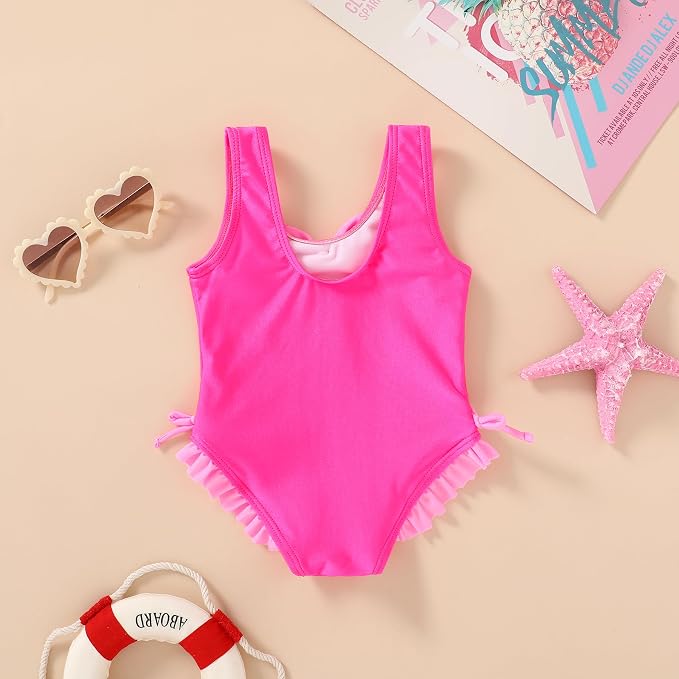 YOUNGER TREE Toddler Swimsuit Girl Cute Stripe One-Piece Ruffle Swimwear Baby - Image 2