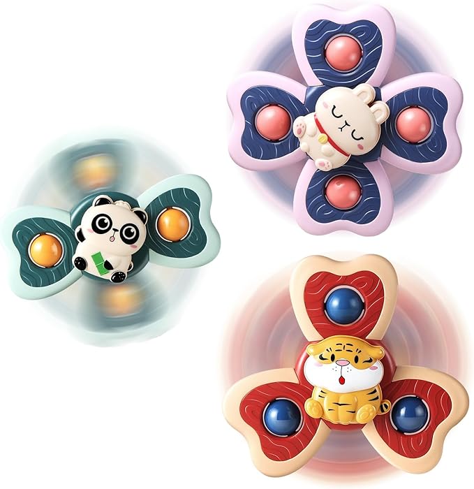 ALASOU 3PCS Suction Cup Spinner Toys by ALASOUdedicatedforbabies