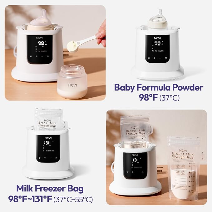 NCVI Baby Milk Warmer 3 Mins Fast Heating 8 in 1 Functions, Infant Breast Milk - Image 6