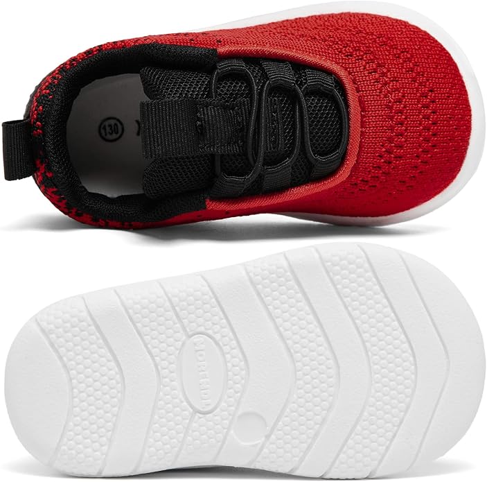 MORENDL Toddler Slip On Sneakers Baby Walking Shoes Non-Slip Breathable Unisex - Image 4