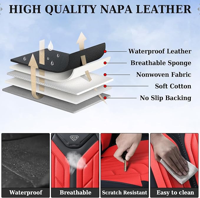 Coverado Seat Covers, Car Seat Covers Front Seats, Leather Seat Covers - Image 7