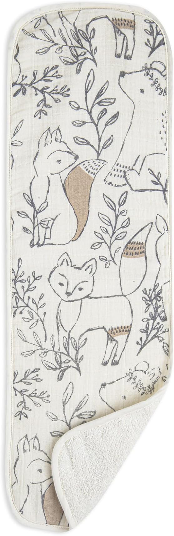 Crane Baby Muslin Burp Cloths Set, Woodland Animals, Gender Neutral Baby Gift - Image 4