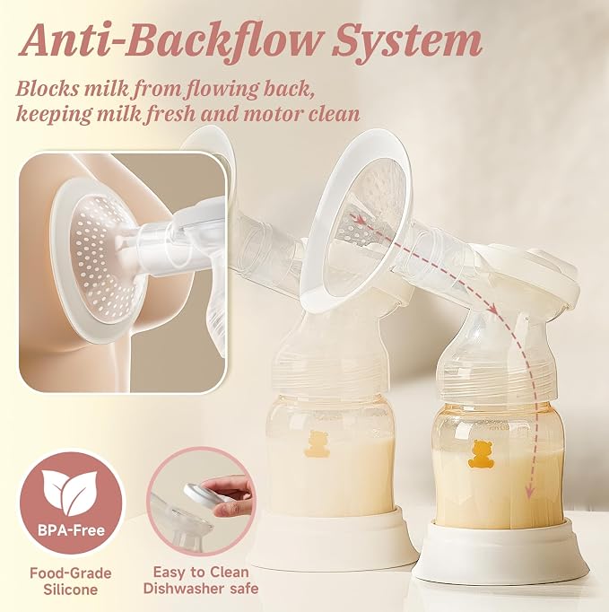 Snow Bear Electric Breast Pump, 4 Pumping Modes & 9 Intensity Levels, Portable - Image 5