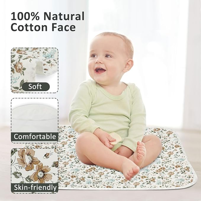 Baby Diaper Changing Pad, 21 5/8" x 31.5" Waterproof Changing Pad Liners - Image 2