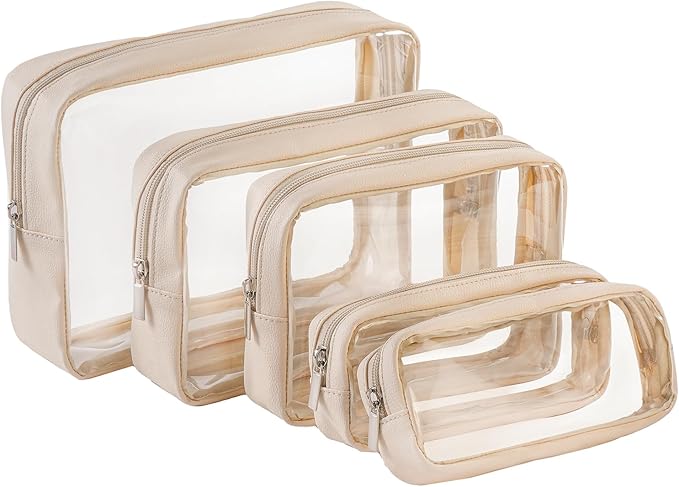TSA Approved 5-Piece Diaper Bag Organizer Pouch Set Clear Waterproof TPU Kids by Remobia+Hicol