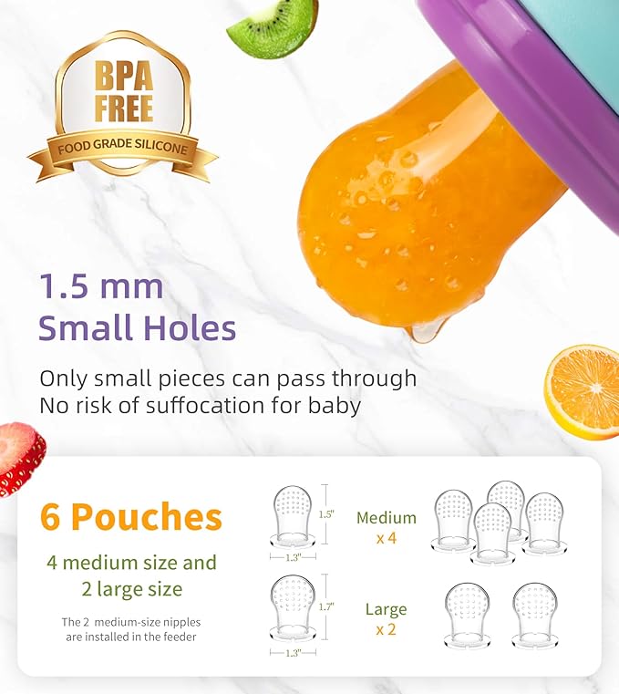 Baby Fruit Feeder Baby Breastmilk Popsicle Molds, Food Freezer Tray Storage - Image 5