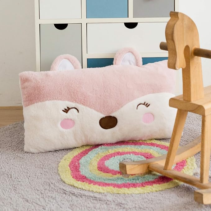 Stuffed Animal Lumbar Pillow, Super Soft Plush Cuddle Throw Pillow - Image 2