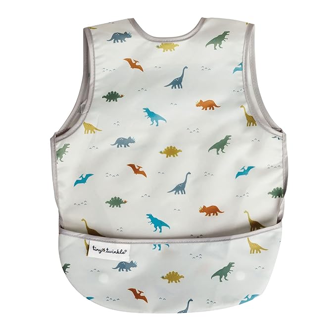 Tiny Twinkle Short Sleeve Apron Baby & Toddler Bib by TinyTwinkle