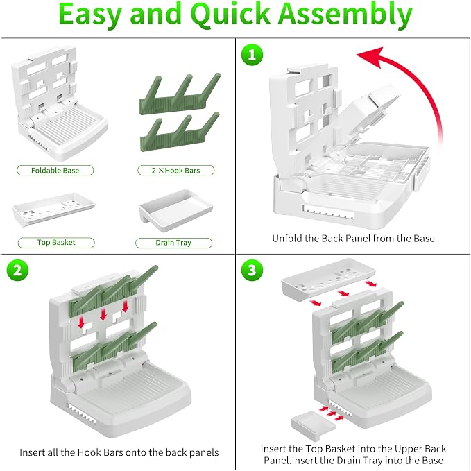 Baby Bottle Drying Rack for 6 Bottles, Vertical Cup Drying Holder, Space Saving - Image 5