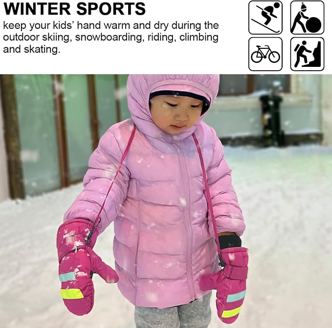 F Flammi Toddler Kids Snow Mittens - Image 7