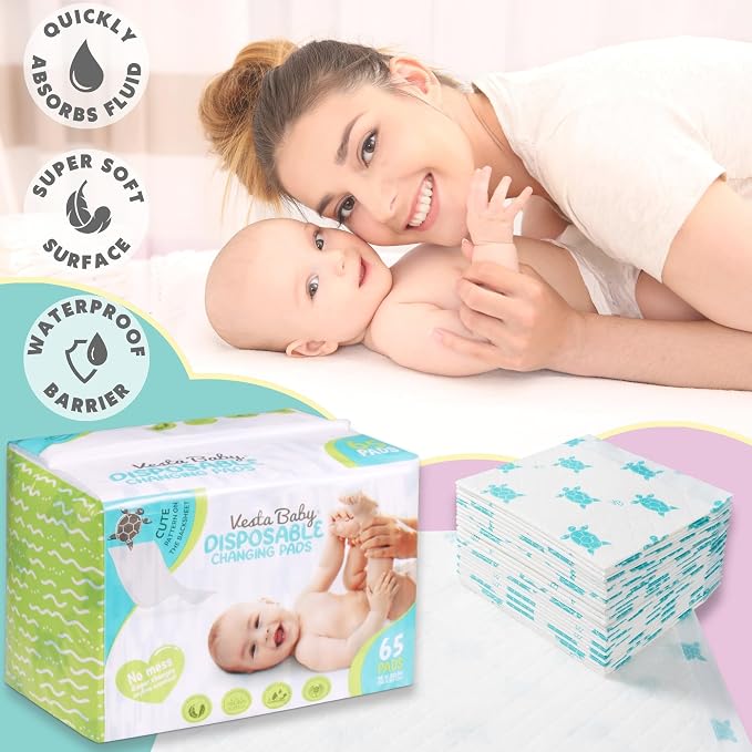 Vesta Baby 65 Disposable Changing Pads - Image 4