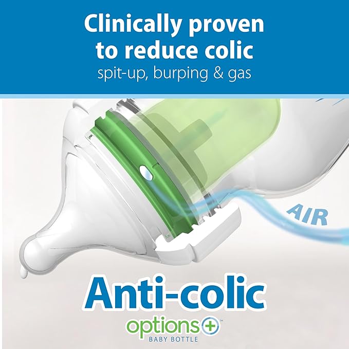 Dr. Brown's Natural Flow Anti-Colic Options+ Wide-Neck Glass Baby Bottle 5 - Image 2
