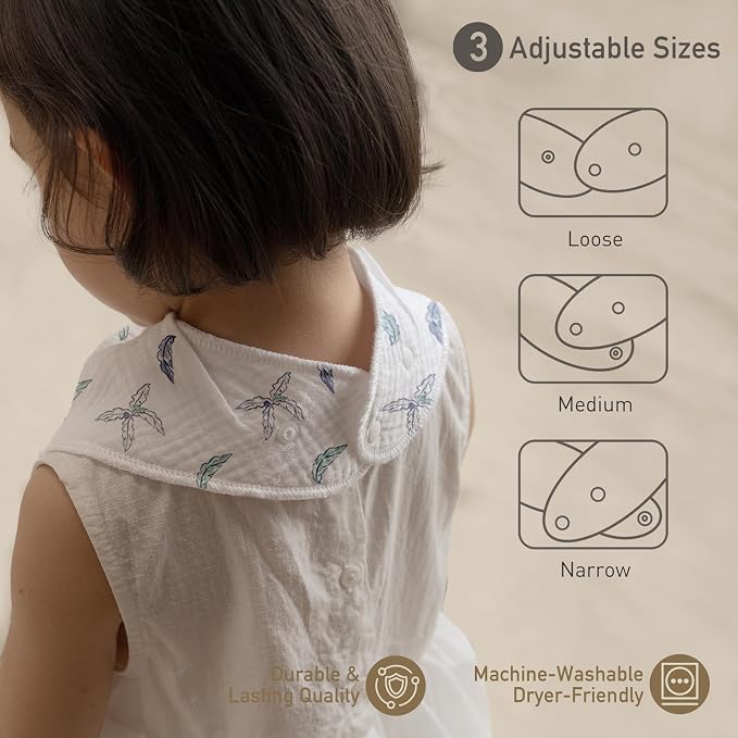 Muslin Baby Bibs 8 Pack, Baby Bandana Drool Bib - Image 5