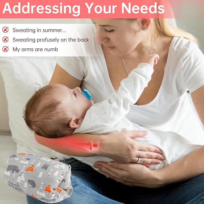 Cozy Cradle Pillow, Baby Feeding Arm Pillow, Soft Cotton Bottle Nursing Arm - Image 7