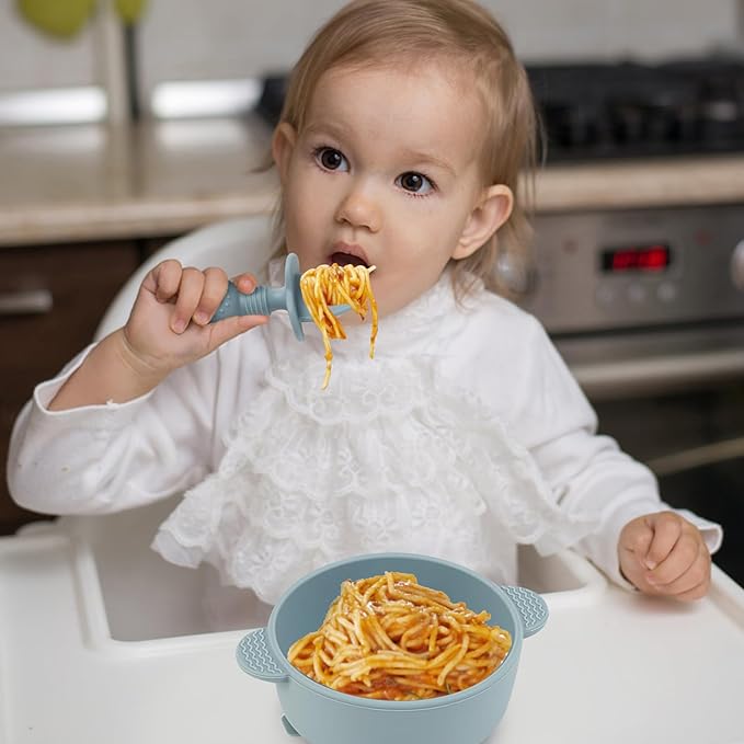 Baby Spoons and Forks Feeding Set, 6 Pack Silicone First Stage Self Feeding - Image 5