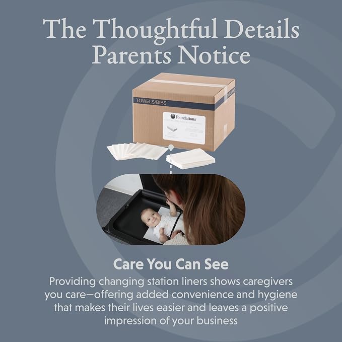 Foundations 2-Ply Disposable Waterproof Baby Changing Station Liner Refills - Image 4