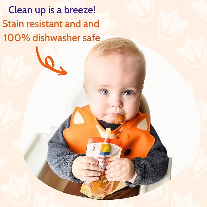 Silly Goose Silicone Animal Baby Bibs - Image 2