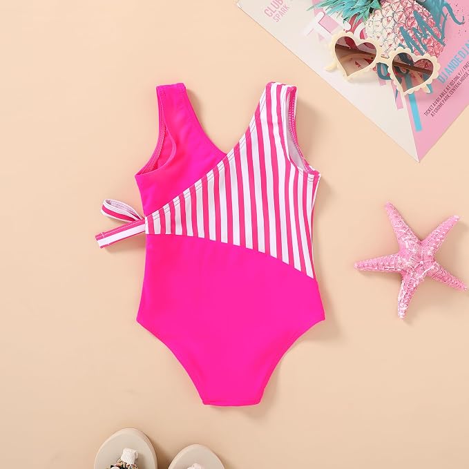 Happy Town Toddler Swimsuit Girl One Piece Bathing Suit Color Block Swimwear - Image 3
