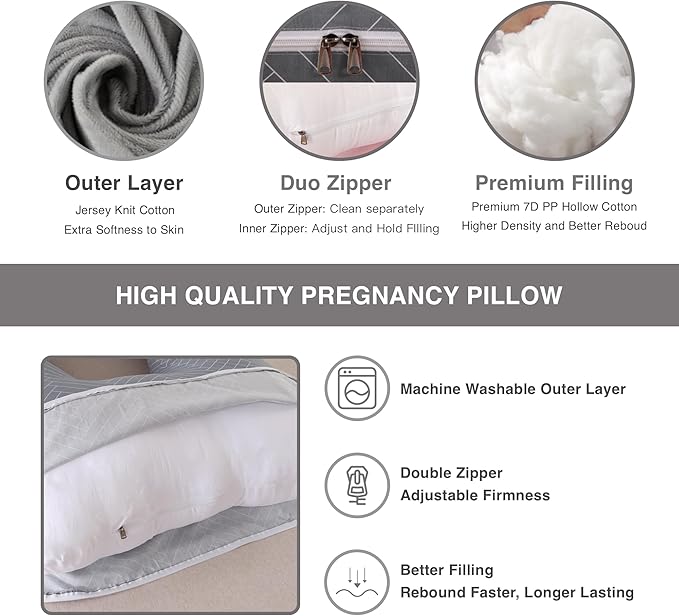 Pregnancy Pillow, Full Body Maternity Pillow 57 inch, - Image 3