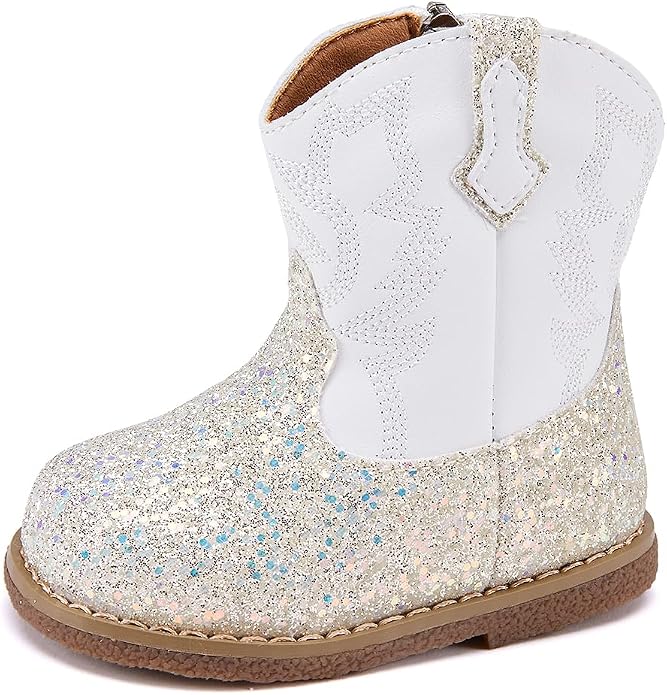 BMCiTYBM Baby Cowboy Cowgirl Boots Infant Western Shoes Boys Girls Round Toe - Image 3