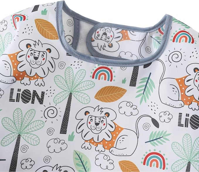 5 Pcs Long Sleeved Baby Toddler Bibs Waterproof Sleeved Bib 3-24 Months - Image 4