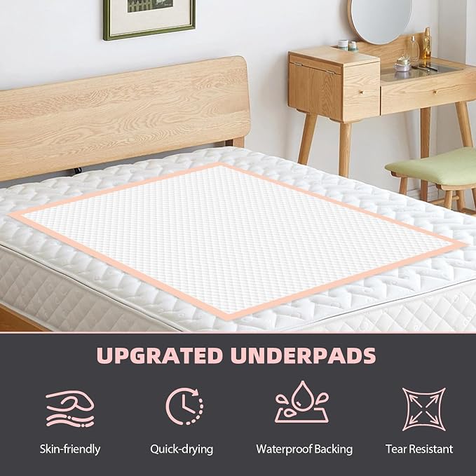 MKISS Oversized Bed Pads 40" x 60", Heavy Duty Ultra Absorbent Underpads - Image 6
