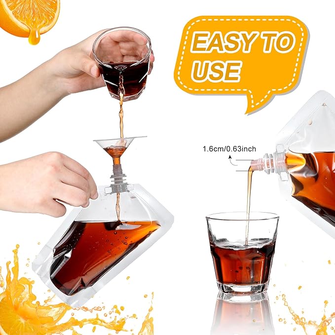 Meanplan 100 Pcs Plastic Pouches Bulk Reusable Squeeze Pouches Clear Plastic - Image 3