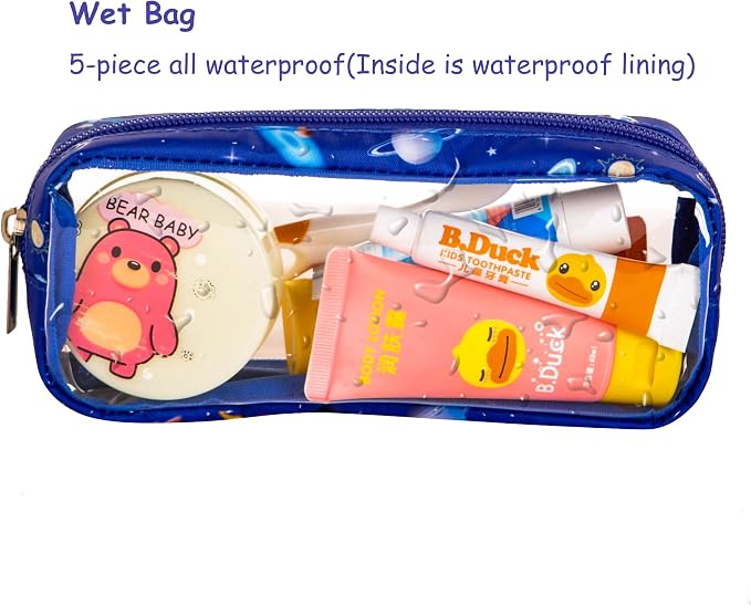TSA Approved 5-Piece Diaper Bag Organizer Pouch Set Clear Waterproof TPU Kids - Image 4